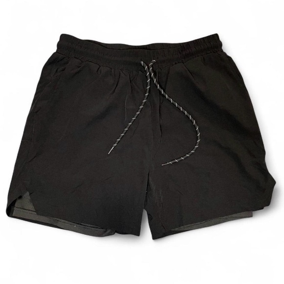 Unbranded Other - Minimal Black Nylon Shorts With Zip Pocket (M)